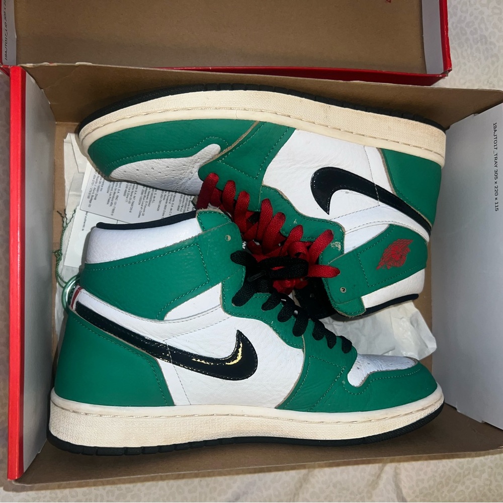 Nike retro 1 high lucky green